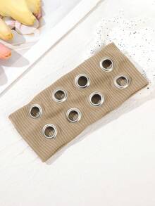 1件朋克风镂空黑色针织发带夏季发饰沙滩度假发带 - 彩色 - 查看 6