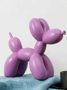 1pc Nordic Creative Balloon Dog Figurine, Cartoon Animal Decor, Minimalist Modern Living Room Bedroom Cabinet Ornament, Artwork Soft Furnishings Gifts Birthday Graduation