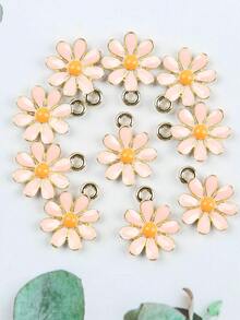 10pcs/20pcs Multi-Color Flower Jewelry Accessories, Mini Cute DIY Alloy Daisy Pendant Charms, Suitable For Earrings, Necklaces, Keychains And Various Jewelry DIY