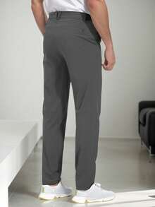 SANOPY Mens Golf Pants Stretch Work Dress Pants  Quick Dry Lightweight Casual Comfy Trousers With Pockets - 深灰色 - 查看 2