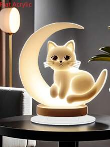 1 Stück 2D Acryl Katzen Figur, nicht elektrische Heim-/Bürodekoration, charmante Acryl Katzen Tischaufstellung, geeignet für Schlafzimmer, Büro, Wohnzimmer, perfektes Geschenk für Freunde