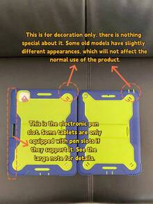 Shockproof Military Grade Anti-Fall 1pc Champagne Gold Transformer Robot Armor Tablet Case Compatible With IPad With Pencil Slot (Some Models) Spring Gift - Yellow - View 10