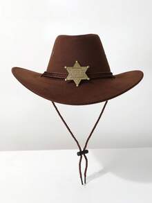 1 件男女通用可拆卸徽章西部牛仔帽，宽边巴拿马帽，适合西部主题活动、派对、订婚、角色扮演、毕业典礼、化妆舞会、节日、婚礼、生日、音乐节和休闲装 - 禮帽 - 查看 9
