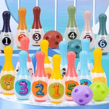 Kids Bowling Game Set, Indoor Sports & Recreational Activity, Preschool Interactive Stacking Toys - Multicolor - View 2