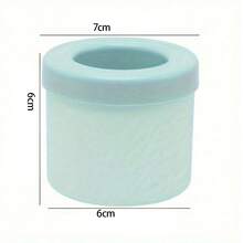 1pc Pink Silicone Ice Cube Tray With Lid, Easy Release Squeezable Mini Ice Cube Cup, Stackable Ice Tray - Multicolor - View 7