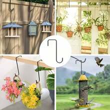 4 piezas Ganchos resistentes para colgar vallas, ganchos para plantas de interior y exterior, para colgar en la cocina, comederos de pájaros, faroles, vallas