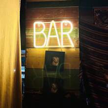 1 pieza Señal de neón para bar, 28.5 X 19 Cm / 11.2 X 7.5 In, Señal de neón para bar, bar en casa, decoración de pared de fiesta, regalo de Navidad (Blanco cálido) - barra de luz de neón - Ver 13