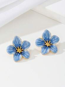 1 Pair Handcrafted Enamel Painted Dripping Oil Tulip Gold Earrings, Daily Wear Or Gifts For Birthday, Mother's Day, Girlfriend, Daughter - Yellow Gold - View 4