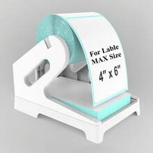 Label Holder For Desktop Label Printer, Support Rolls And Fan-Fold Printer Labels, Plastic Label Printer Stand, For Home & Office & Shipping Labels, Black/Pink/White/Beige, School Supplies, Back To School - Multicolor - View 16