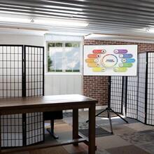 Black Tripod LCD LED Flat Screen TV Display Floor Stand, Portable Height Adjustable Mount - 1 - View 9