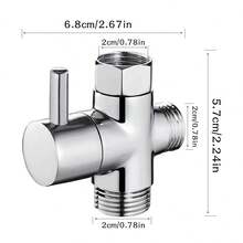 Shower Flow Control Valve G1/2" Stainless Steel 3-Way Shower Switching Valve For Hand Shower And Shower Arm