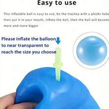 1pc Inflatable Bubble Ball - Transparent TPR Water-Filled Pat Ball For Outdoor Fun, Beach Play & Parties - Durable & Easy To Inflate - Perfect For Family Activities & Party Games