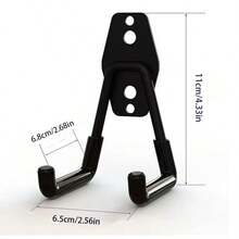 重型钢制车库储物挂钩，带防滑涂层；实用的壁挂式挂钩，用于悬挂自行车、梯子和园艺工具；黑橙色，1 件/2 件橙色，黑色