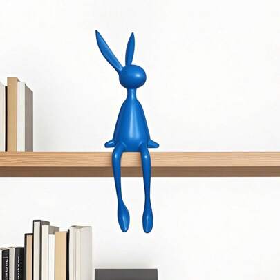Sitting Bunny Figurines Cute Rabbit Desk Statue Modern Art Sculptures For Home Tabletop Living Room Decoration