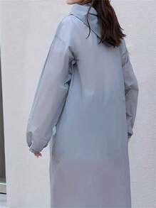 1 pieza Impermeable con capucha conveniente y de moda, adecuado para ciclismo, senderismo, pesca, campus, viajes, unisex, resistente al agua, cortavientos, secado rápido, puños elásticos, fácil de usar y transportar, equipo esencial para exteriores