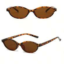 1 par de gafas de forma ovalada pequeñas y a la moda con diseño personalizado y multifuncional, gafas retro para mujer para el verano, turismo, vacaciones, accesorios de playa