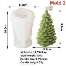 Moldes de Vela de Árvore de Natal 3D, Molde de Silicone em Forma de Pinheiro para Fundição de Resina Epóxi, DIY Velas de Aromaterapia, Ferramentas para Fazer Gesso e Decoração para Casa