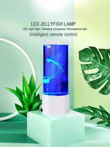 1pc Jellyfish Lamp, Mesmerizing Lava Lamp, Jellyfish Table Lamp, Mood Light, Color Changing Light, Bedside Lamp, LED Night Light, Lava Lamp - USB Powered, 7-Color Jellyfish Ambient Reading Lamp, Suitable For Bedroom, Living Room, Dining Room, Study, Library Lighting, Birthday, Holiday Gift