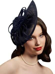 1 Stück fächerförmiger Tee-Party Fascinator Hut für Frauen, Kentucky Kopfbedeckung Derby Pillbox Kirchenhut für Cocktail Hochzeit, Haaraccessoires, kleine Hüte, Mini Fascinator, Mini Mütze