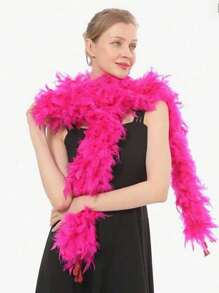 1PC Colorful Artificial Fur Boas For Women For Dancing Wedding Party Halloween,Stage Decoration Holiday Party Headwear Accessories Clothing Accessories, ,Scarf Decoration, Suitable For Birthday Party, Halloween,Horse Racing, Tea Party, New Year's Eve, Concert And Home Decor, Dance Wedding, Stage Performance, Carnival Costume And Accessories, Party Supplies,Ideal Choice For Gifts