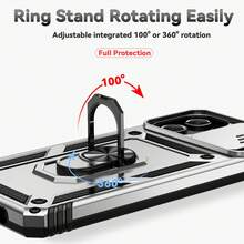 Multi-Functional Military Window Opener + Magnetic Clip + Phone Holder - Silver + Screen Protector - View 8