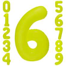 1 quả bóng bay số 0-9 huỳnh quang, kích thước 40 inch (khoảng 101,6 cm), màu vàng neon, thích hợp cho tiệc sinh nhật, lễ tốt nghiệp, đám cưới, kỷ niệm, Giáng sinh, trang trí năm mới, trang trí tiệc phát sáng, phụ kiện chụp ảnh. - Màu vàng - Xem 13