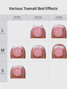 150片短方形按压式脚趾甲片，棕色法式软胶甲片，适合DIY美甲，简约百搭，15种尺寸，女士美甲用品 - 棕色 - 查看 7