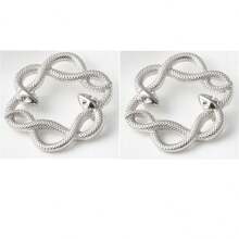 2 piezas Anillos de pezón de serpiente de acero inoxidable 316 de moda para mujer, joyería de piercing de pezón de serpiente sexy, joyería de piercing industrial de serpiente punk adecuada para uso diario