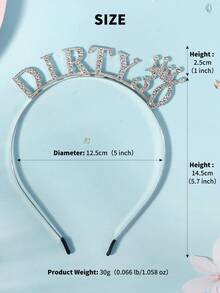 1 Minimalist Elegant Rhinestone Crown Birthday Princess Tiara Hair Accessory - Silver - View 11