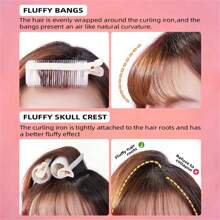 3 pièces Set de friser à prise automatique, friseur à frange à double couche, friseur à prise automatique de salon, style de cheveux bouclés fait maison pour femmes