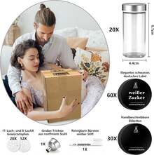 360° Swivel Vertical Spice Rack | Spice Carousel Organizer | 20 X 100ml Spice Jars | 5-Tier Swivel Spice Rack | Spice Labels | Kitchen Shelves | Spice Organizer - 20-head Round Turntable - View 3