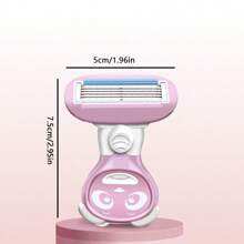 jifuli Ferramenta de Depilação Manual de Maiô Bikini Feminino com Lâminas de Aço Inoxidável de 5 Camadas, Lâmina de Barbear Substituível e Segura
