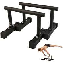 Fitn Parallettes For Gymnastics Calisthenics Bodyweight For Home Gym And Commercial Use - Black - View 1
