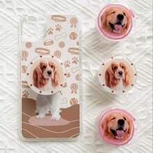 Agarre para Kindle, Soporte para teléfono con agarre personalizado con foto de mascota, Agarre magnético para teléfono, Agarre para teléfono con foto de mascota personalizada