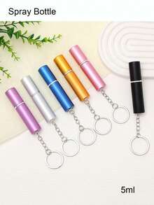 1pc/2pcs 5ml Refillable Perfume Atomizer Bottles, Rhinestone Perfume Bottle Keychain Pendant, Portable & Reusable - Multicolor - View 1