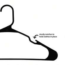 100-Pack Heavy Duty Plastic Hangers With Non-Slip Notches, Space-Saving Slim Design For All Clothing Types - No More Sliding Or Stretching, Closet OrganizersStandard Hanger Back To School Travel Essentials Room Decor,Home Decor,Bedroom Decor Storage Organization And Storage Puppy Keep Dress Shorts Phone Case Bikini Summer Dresses For Women Skirt Summer Dress Dresses Nails Jeans Tops White Dress Dresses For Women - Black - View 4