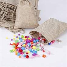 12 PCS Linen Drawstring Bags Jute Burlap Storage Handy Sized Gift Pouch Vintage Party Bags Jute Pouch Perfect For Arts And Crafts - View 4