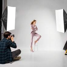 Softbox Lighting Kit, 16" X 16", Professional Softbox With 45W LED Bulbs, 3000-6500K Adjustable Color Temperature, Tripod Stand, Studio Lights For Photography, Vedio Recording, Live Streaming - 美規A型插(110-127V) - 查看 9