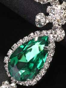 1 件性感绿色水滴水钻闪亮内裤链，沙滩比基尼，婚礼新娘伴娘礼物，好评如潮 - 彩色 - 查看 4