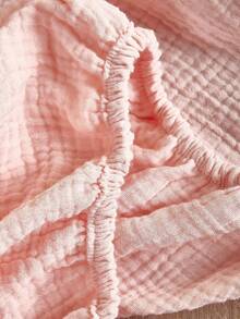 1 件婴儿床床单，柔软透气，紧贴床垫，舒适呵护宝宝肌肤，方便使用的设计 - 淺粉色 - 查看 7