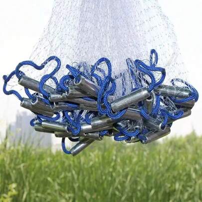 Red De Pesca Blanca Lanzada A Mano 2,4 Metros