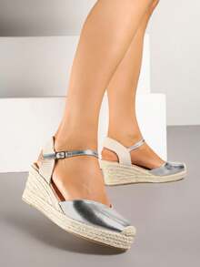 Summer Fashion Wedge Sandals Decorated With Braid - Perak - View 2