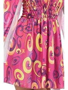 Morph Costumes 70's Fancy Dress Women Gogo Girl Costume - Retro Hippie Outfit For Themed Parties, Festivals & Events - Fun Shack Quality Design - Pink - View 3