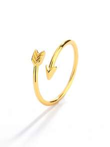 S925 European & American Personalized Arrow Shaped Toe Ring & Knuckle Ring, Versatile Minimalist Adjustable Foot Jewelry, Suitable For Dating, Party, Daily Wear, Gift For Girlfriend, Female Friends, High Quality Jewelry - Gold - View 5