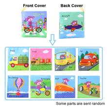 1pc / 4Pcs Baby Cloth Book, Crinkle Fabric Soft Books Set With Rustling Sound, Fruits Vegetable Cognition Toy For Toddlers (Some Parts Are Sent Random Colors)
