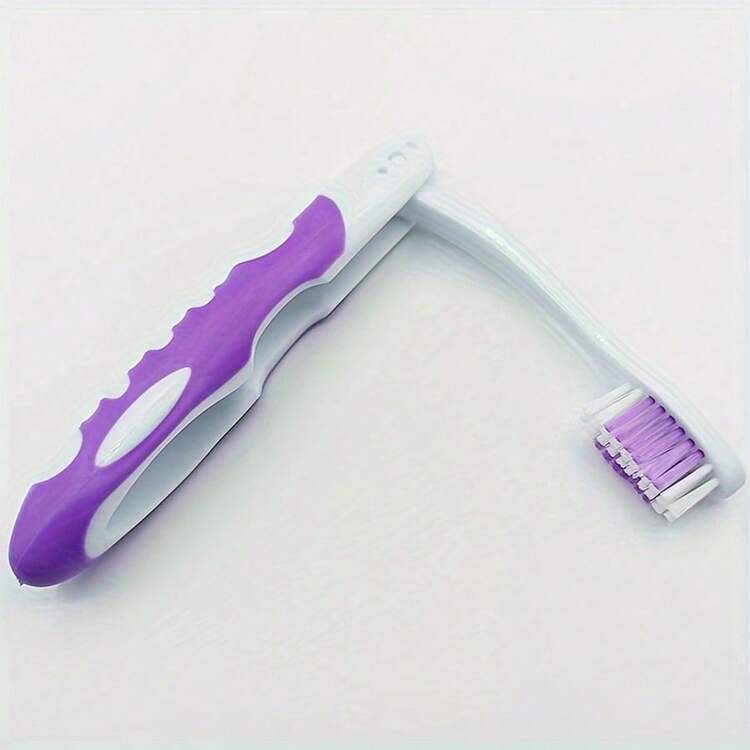 5 件便携式可折叠软毛牙刷，适合旅行、露营和徒步旅行 | 紧凑设计，易于存放 - 彩色 - 查看 6