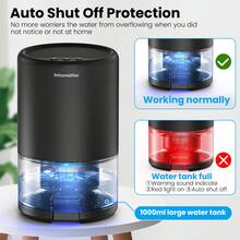 Dehumidifier Home Bedroom Dryer Small Quiet Dehumidifier Basement Moisture Extractor - UK Plug(220-240V) - View 11