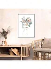 1/6PCS Optional Frame Posters Wall Arts Modern Abstract Minimalist Wall Art Posters Living Room Decor ,Wall Art With Frame
