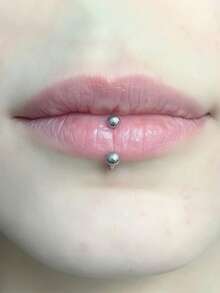 1件可调节S925纯银双球U型鼻环/鼻钉/唇环/耳夹/耳环（材质为S925银，质地较软，请勿用力调节。）（螺丝球形）（附赠首饰盒） - 雙珠U型鼻飾 - 查看 7