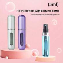5ml Air Freshener Refill Bottle Portable Mini Refillable Spray Jar Scent Pump Empty Cosmetic Containers Atomizer For Travel Tool Hot Aluminum Air Freshener Container - Portable - Compact Portable Air Freshener Dispenser - Small Bottle Body Is Convenient For Carrying Around And Using During Business Trips.